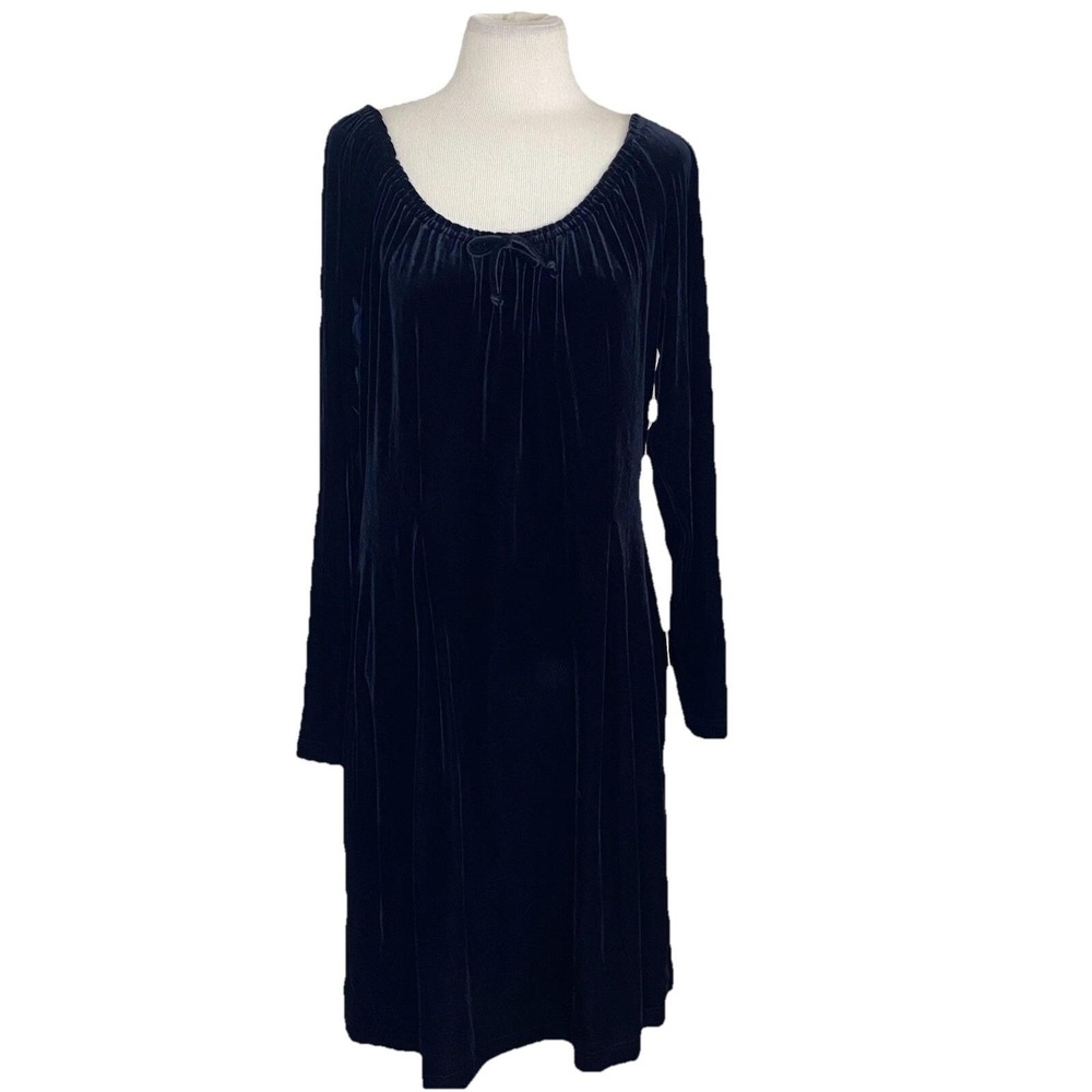 Vintage Y2K Dress Isadora Collection Black Velvet Sz Xl‎ Whimsigoth Witchy
